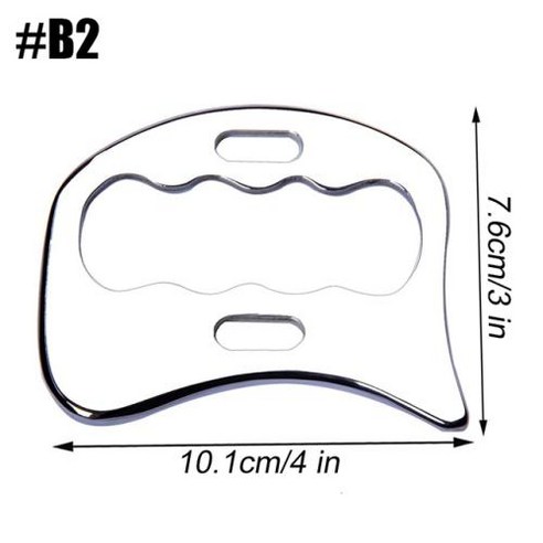 그라스톤 글라스톤 괄사 근막이완도구 스테인레스 스틸 gua sha 마사지 바디 통증 완화 물리 치료 도구 연조직 근막 릴리스 근육 긁기 마사지, a2, 1개