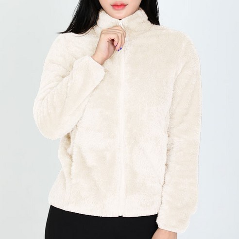 여성 포근한 겨울철 후리스 자켓