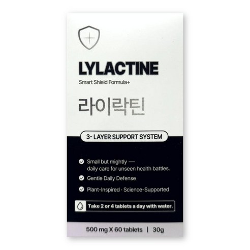 라이락틴 500mg X 60정 1박스 LYLACTINE 면역 케어 스마트 쉴드 포뮬라 유산균