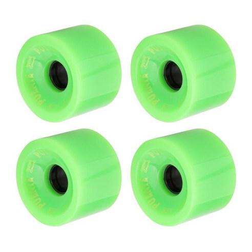 4pcs 70mm 롱 보드 pu 휠 교체 스케이트 보드 82a 경도 휠 순항 휠, 초록, PU 경도 82A