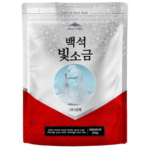 선맥 백석 빛소금 용융소금 반찬소금, 500g, 1개