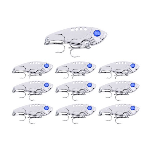 행운을파는낚시 미니 메탈바이브, 실버, 10개, 11g