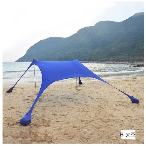 비치 텐트 라이카 잔디 선탠 선루프 아웃도어 낚시 캠핑 텐트 미디엄 2-8명 300*300*200cm, SKU-08-B-46 다크블루 sl