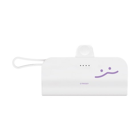 트라이코지 말랑말랑 베이직 도킹형 미니 거치가능 보조배터리 5000mAh, 말랑말랑 베이직_몽글이, C타입