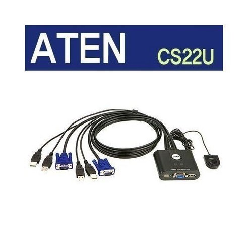 비투마켓/ ATEN 2포트 USB 케이블 KVM 스위치 [CS22U]