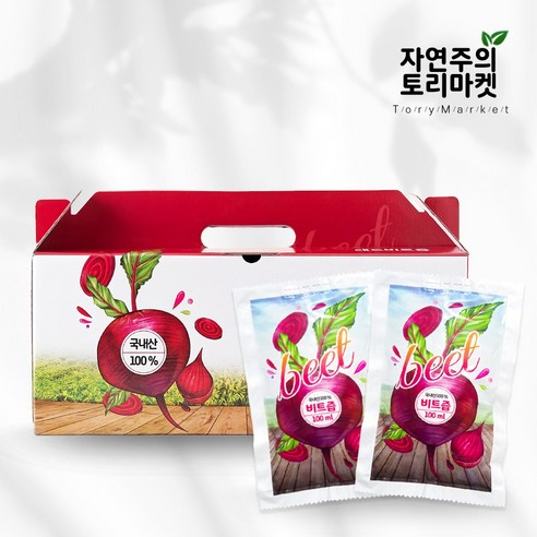 [산지직송] 직접재배하여 햇비트로 착즙한 국내산 100% 비트즙, 100ml, 30개