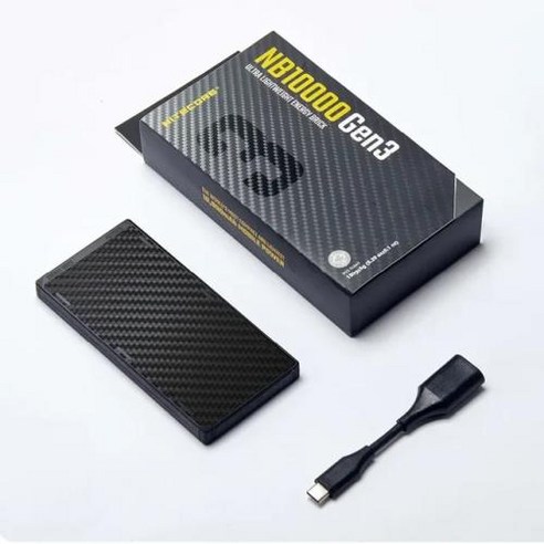 Nitecore 초경량 탄소 섬유 보조배터리 아이폰 호환 고속 충전 NB10000 GEN3, 01 NB10000 GEN3, 한개옵션1