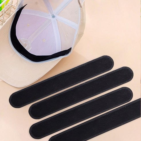 어코드 모자 오염 방지 가드 땀 흡수 면 패드 라이너, 블랙 50매