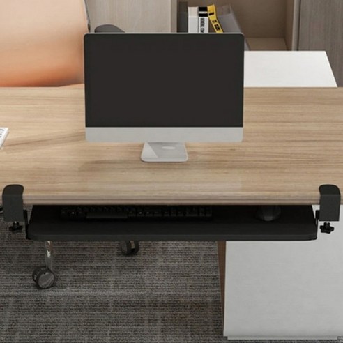 숨겨진 공간을 찾아내어 생산성을 향상시키는 언더테이블 슬라이딩 키보드 받침대