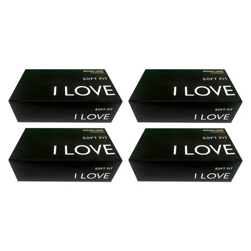 I LOVE 라텍스 소프트 핏 콘돔 0.03, 4개, 4개
