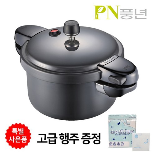PN풍년 풍년 압력밥솥 블랙펄 메가 압력솥+국내산 고급행주 증정, 블랙펄 메가 2인용+행주