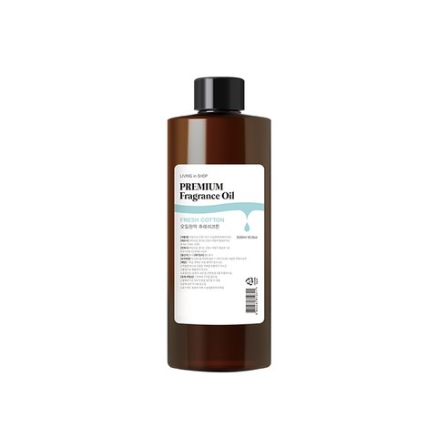리빙인샵 LIVINGinSHOP 프래그런스 오일 원액, 1개, 500ml, 후레쉬코튼