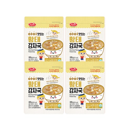 베베스트 아이 맛있는 아이국, 200g, 4개, 황태감자국