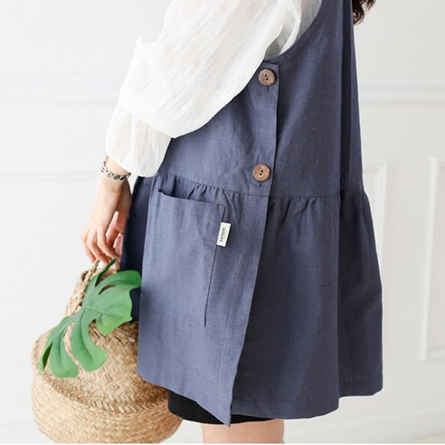 요리도 스타일리시하게! 소담소담 린넨 원피스 앞치마로 주방을 빛내세요.