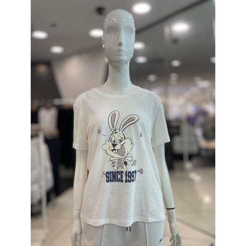 보브 린넨 블렌드 래빗 티셔츠 7124240500(3402452) 백화점