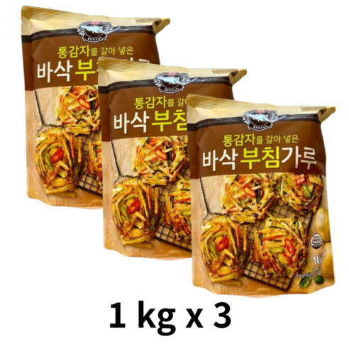 CJ제일제당 통감자를 갈아 넣은 바삭부침가루, 3kg, 5개