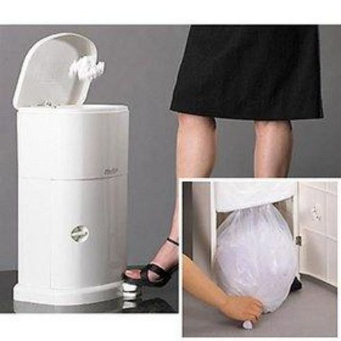 매직캔 휴지통 M280A 25L (잘라쓰는 비닐봉투 쓰레기통 페달형)