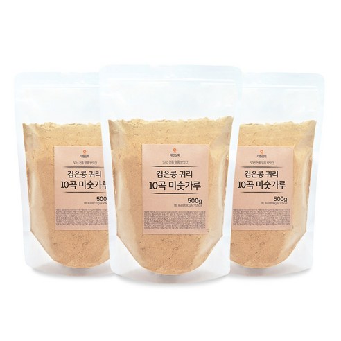 50년전통대현상회 무첨가 검은콩 귀리 10곡 미숫가루, 500g, 3개