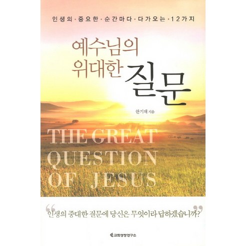 예수님의 위대한 질문:인생의 중요한 순간마다 다가오는 12가지, 교회성장연구소