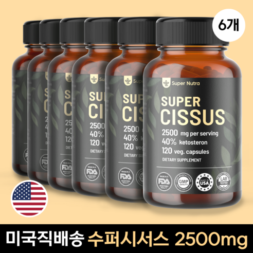 D&san 미국빠른직구 시서스 캡슐 추출물 가루 120 베지캡슐, 120정, 6개
