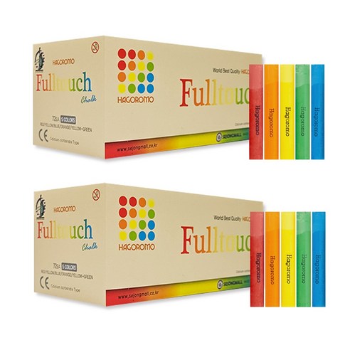 하고로모 탄산 분필, 5색혼합, 2박스 (144개입)