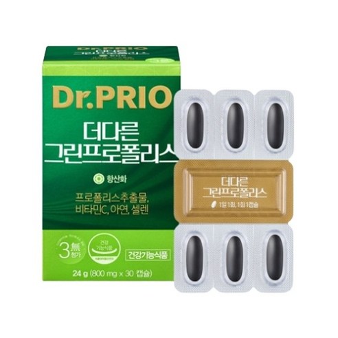 닥터프리오 더다른 그린프로폴리스 (30캡슐), 30캡슐, 800mg, 1개