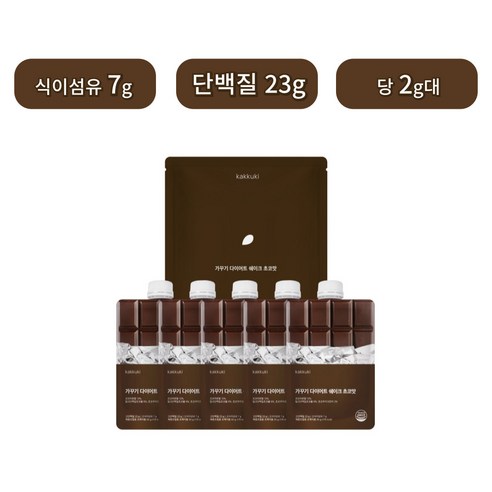 가꾸기 다이어트 단백질 쉐이크 (초코맛) 1팩 5개입 식단 맛있는 식사대용 파우치 체조식, 250g, 1세트