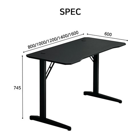 더조아 컴퓨터 책상 1인용 게이밍 데스크 800x600