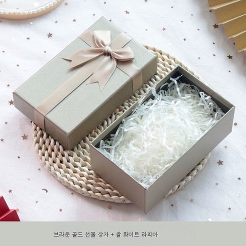 ZZJJC 뷰티풀 선물함 빈 상자 세트박스 시크 인스 틴트 선물함 생일 선물함 스몰 사이즈, [쁘띠리치] 종려금+라똥풀, 선물세트 사이즈(15*8.5*5). 5cm )