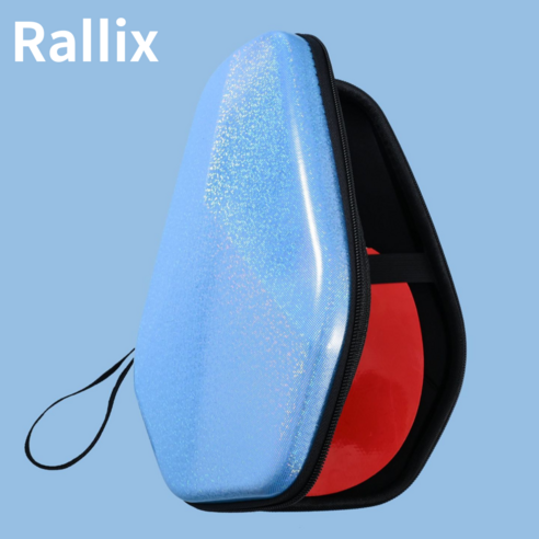 Rallix 탁구 라켓 케이스 하드쉘 EVA 방수 탁구채 가방, 블루, 1개