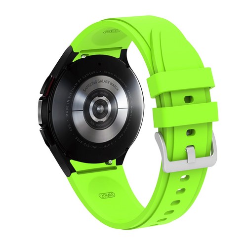스트랩 삼성 갤럭시 시계 4 40mm 44mm smartwatch 실리콘 릿지 스포츠 correa 팔찌 갤럭시 시계 4 클래식 42mm 46mm 밴드, Grass green, Galaxy watch 4 40mm