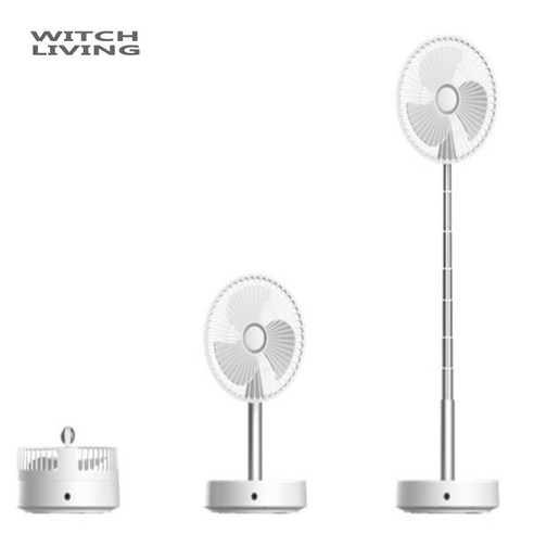 코튼베이지 감성전자 쿼드 무선 저소음 선풍기 CM-S2400, 탁상용 무선선풍기 15 마녀의생활 접이식 무선 휴대용선풍기 길이조절 회전 탈부착 리모컨기능, 화이트