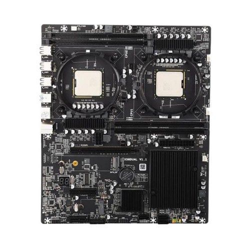 노 브랜드 X58 듀얼 채널 마더보드 L5520 X58DUAL V1.0 DDR3X4 1066 메모리 M.2 NVME PCIE X16 데스크탑 컴퓨터 게임