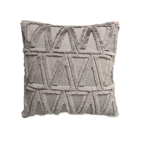 [다나에]북유럽ins단색 사각형 베개 커버 기하학 소파 쿠션, 삼각 회색
