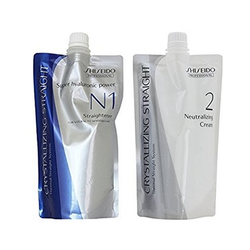 [시세이도] 크리스탈라이징 스트레이트 N1 (손상모) 400g1제+2제 (크림), 400g, 1개 아모스매직약