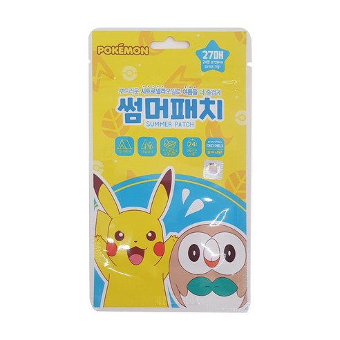포켓몬 썸머패치 유아 아동 야외외출용품, 0.4g, 27매입, 2개