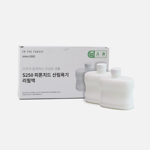 숲에서 S200 S250 피톤치드 휘산기 산림욕기 천연 편백 리필액 600ml 4통