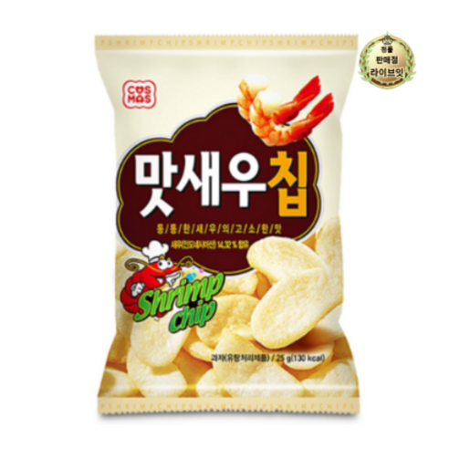 코스모스제과 맛새우칩, 25g, 16개