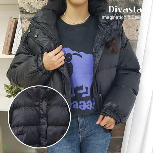 상상그이상 여성용 하이넥 빵빵한 패딩점퍼