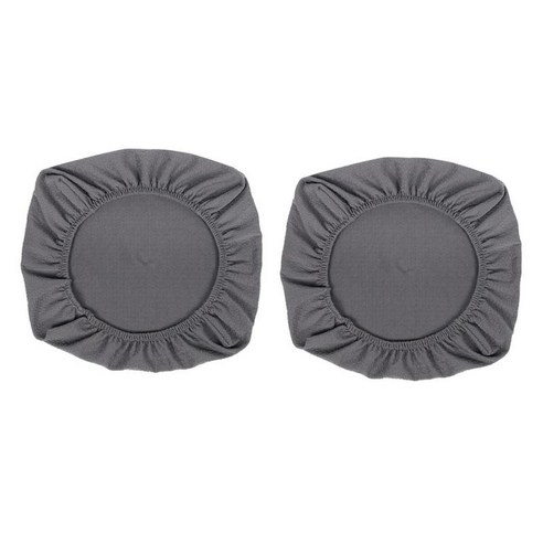 2PCS 스판덱스 의자 커버 주방 식당 의자에 대한 빨 Slipcovers 시트 커버, Grey_L, 폴리 에스터