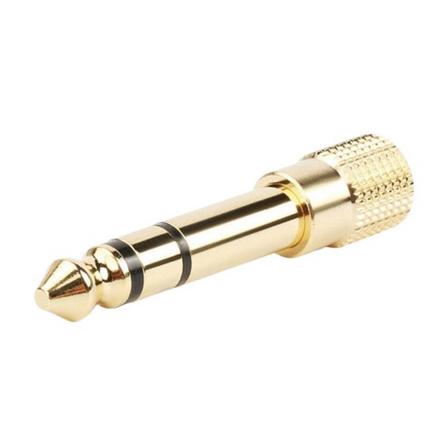 3.5mm 스테레오 ~ 6.35mm 헤드폰, 황금, {"사이즈":"50x10x10mm"}, {"수건소재":"금속"}