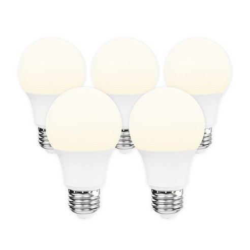 라인라이팅 LED 에코 벌브 8w, 주백색, 5개