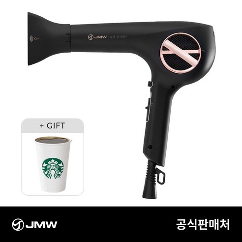 스테디셀러 JMW M5001A PLUS PRO 고성능 1700W 터보 항공모터 헤어 드라이기, 무광블랙+로즈골드