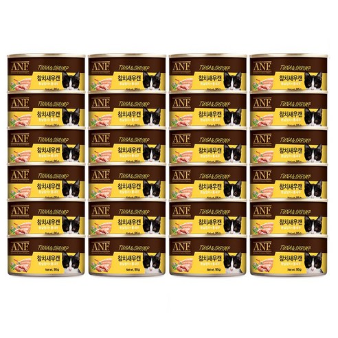 ANF 캔 고양이 간식 참치새우 95g x 24개