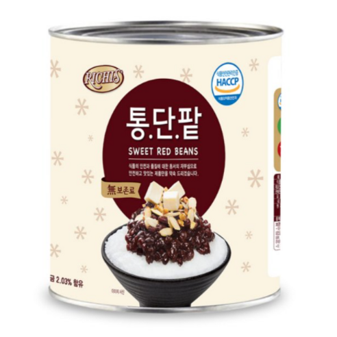 (주)동서 리치스 통단팥, 3kg, 4개