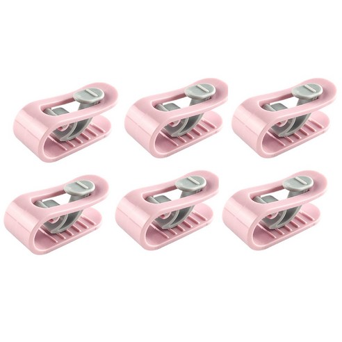 6 PCS 이불 커버 클립 그리퍼 핑크색, 하나, 보여진 바와 같이