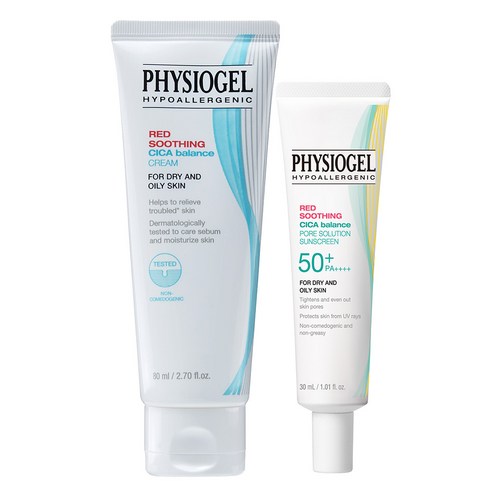 피지오겔 시카 기획 (크림 80ml + 포어솔루션 썬스크린 30ml), 1개