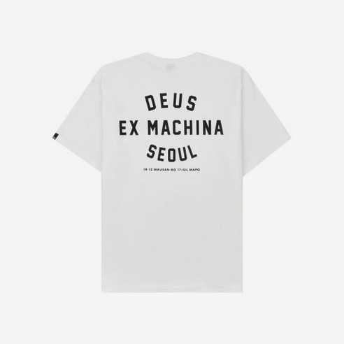 [정품 보증] 데우스 엑스 마키나 서울 컬리지 티셔츠 화이트 Deus Ex Machina Seoul College T-Shirt White