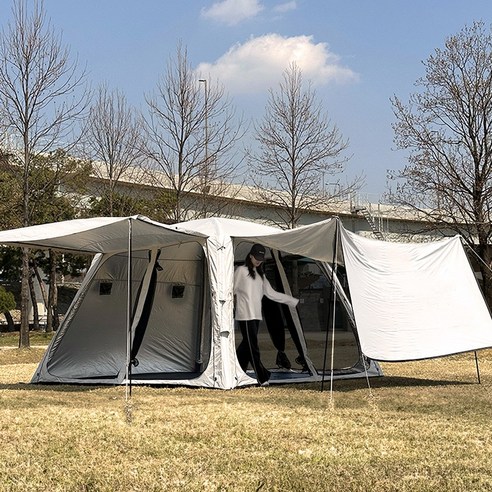 좁고 답답한 캠핑은 이제 그만! 넓고 편안한 웨일크루 모비딕 에어텐트로 캠핑의 질을 높여보세요.