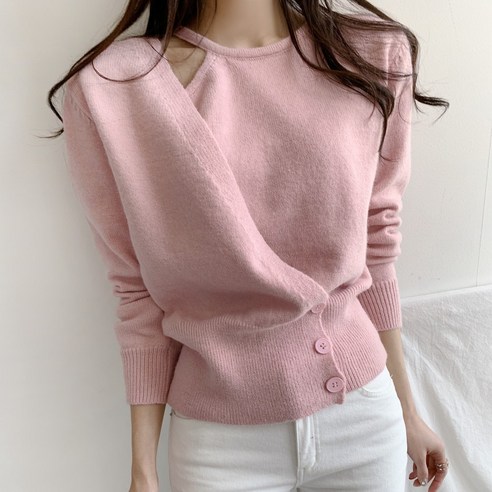 현재 할인 중인 스타일리시 랩스타일 긴팔 여성니트티 스웨터 가디건